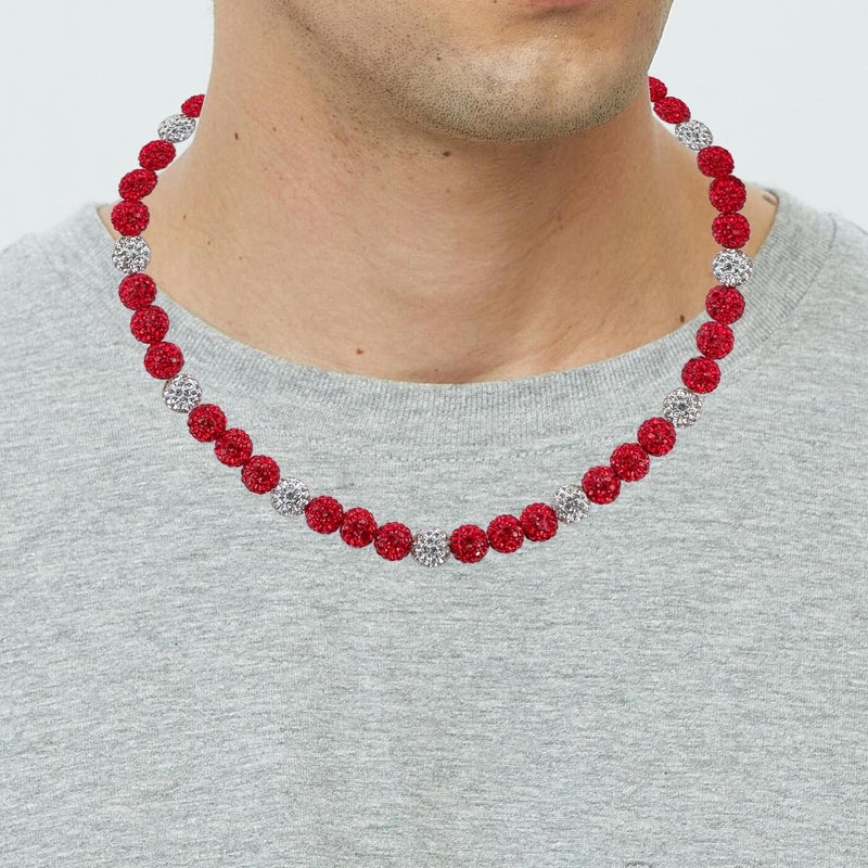 SUPBOMM Baseball Ice Necklace, Bling Beaded Necklaces, Drip Chain, League Team Colors Gifts for Men - Image 5